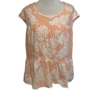 Style & Co. Peach Floral Blouse